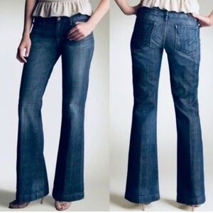 NWOT PAIGE Denim Fiona Flare Jeans Size 28 Dark Wash stretch flare